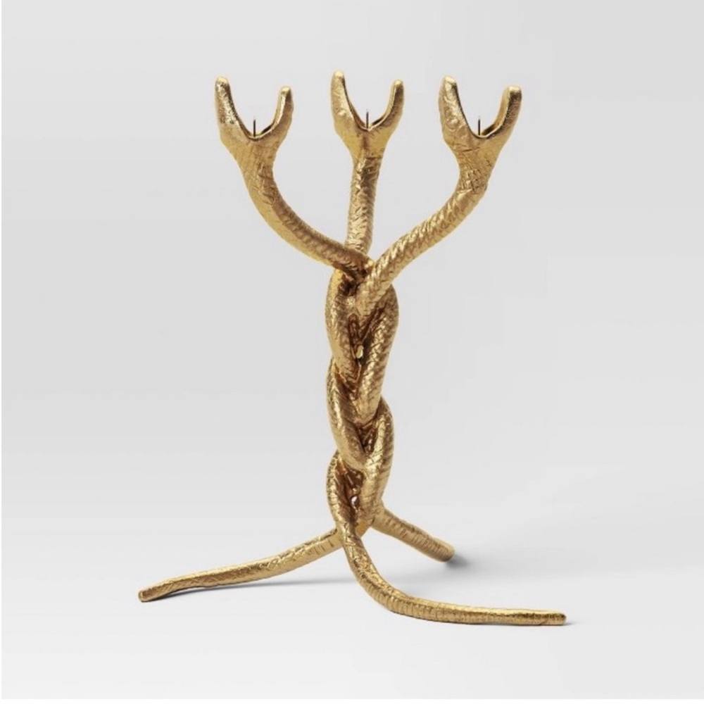 Threshold Halloween 3 Snake Taper Candle Holder